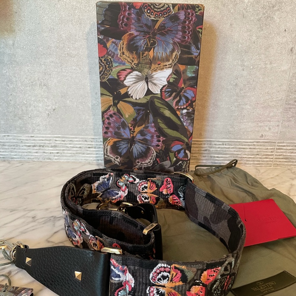 Valentino Camubutterfly Guitar Bag Strap